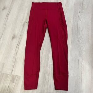 Lululemon In Movement 7/8 Tight Everlux 25" Raspberry